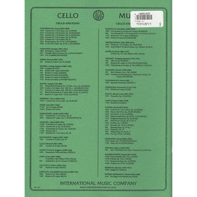 Boccherini, Luigi - Sonata No 6 in A Major G 4 for Cello and Piano - Arranged by Piatti-Forino - International Edition