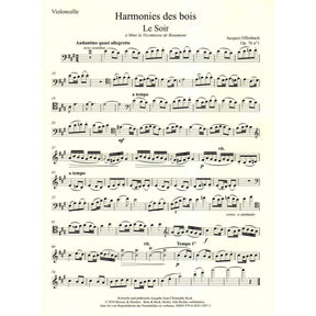 Offenbach, Jacques - Harmonies des bois - for Cello and Piano - edited by Keck - Boosey & Hawkes