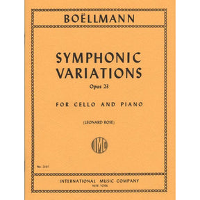 Boellmann, L - Symphonic Variations Op 23 for Cello and Piano - International Edition