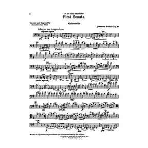 Brahms, Johannes - Sonata No 1 in e minor Op 38 for Cello and Piano - Arranged by Van Vliet - Schirmer Edition