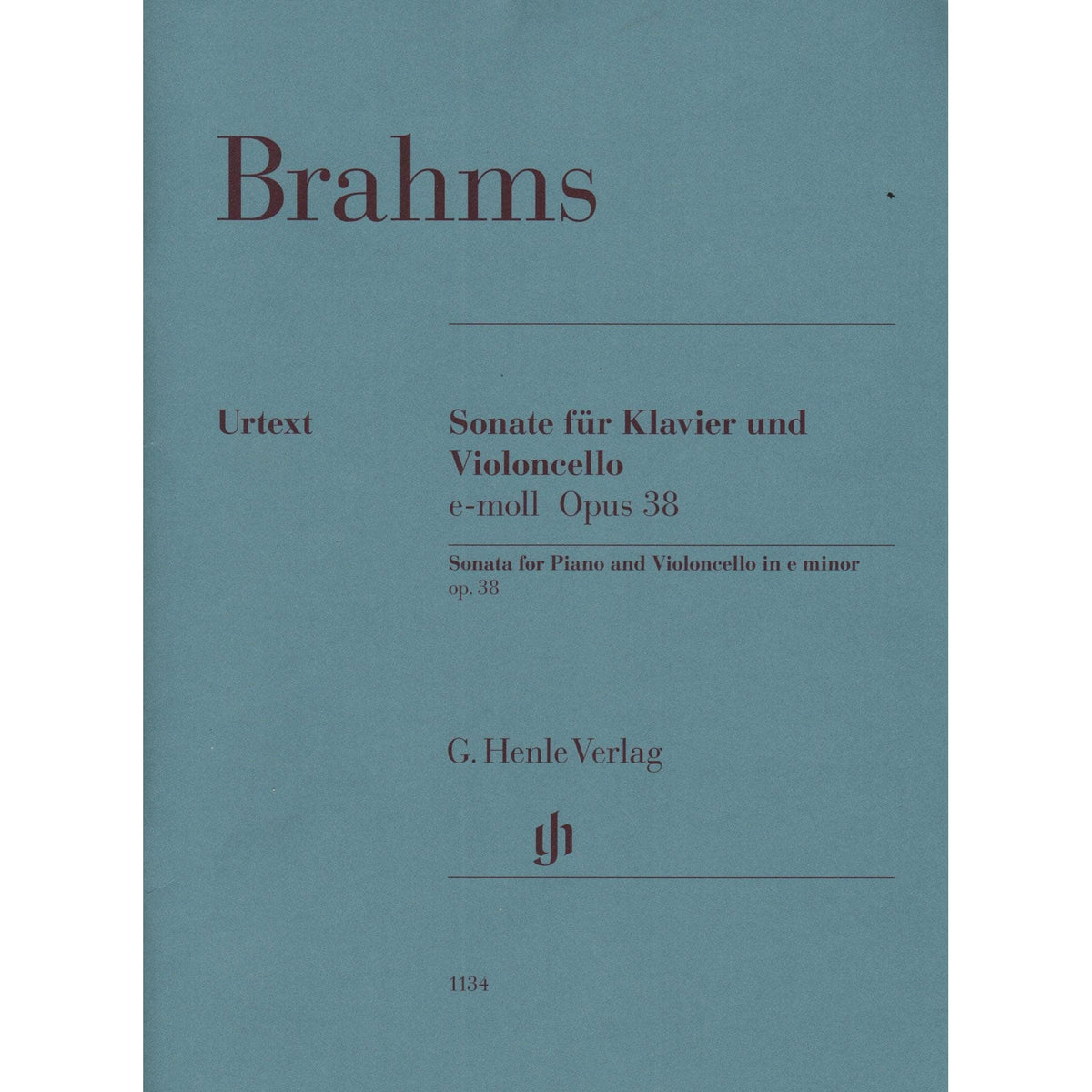 Brahms, Johannes - Sonata No 1 in e minor Op 38 for Cello and Piano - Henle Verlag URTEXT Edition