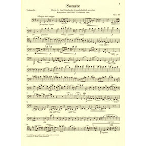 Brahms, Johannes - Sonata No 1 in e minor Op 38 for Cello and Piano - Henle Verlag URTEXT Edition