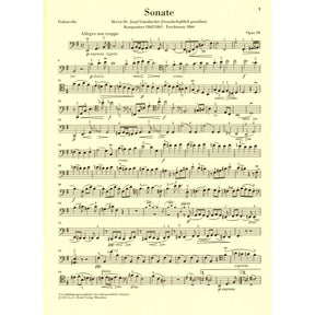 Brahms, Johannes - Sonata No 1 in e minor Op 38 for Cello and Piano - Henle Verlag URTEXT Edition