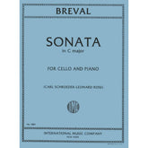 Cello Sonata in C Major - Breval, JB - Cello and Piano - edited by Rose - International Music Company