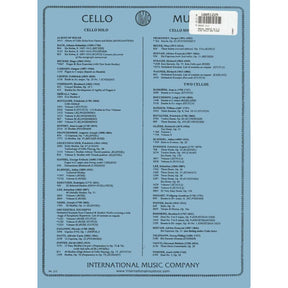 Cello Sonata in C Major - Breval, JB - Cello and Piano - edited by Rose - International Music Company