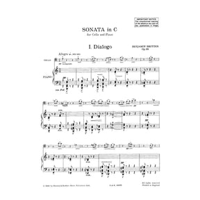 Britten, Benjamin - Sonata Op 65 for Cello and Piano - Boosey & Hawkes Edition