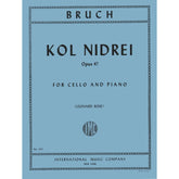 Bruch, Max - Kol Nidre Op 47 for Cello and Piano - Arranged by Rose - International Edition