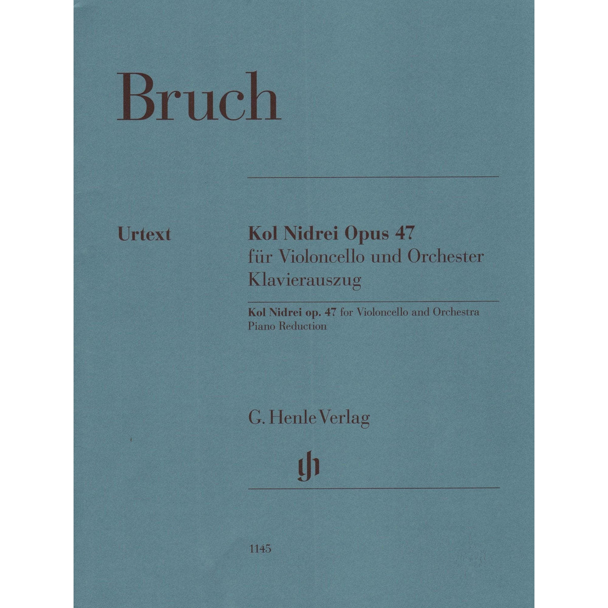 Bruch, M. - Kol Nidrei, op. 47 - for Cello and Piano - G Henle Verlag URTEXT