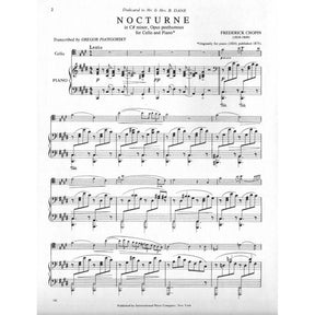 Nocturne in C-Sharp Minor, Op posth - Chopin, Frederic - arranged by Piatigorsky - International Music Company
