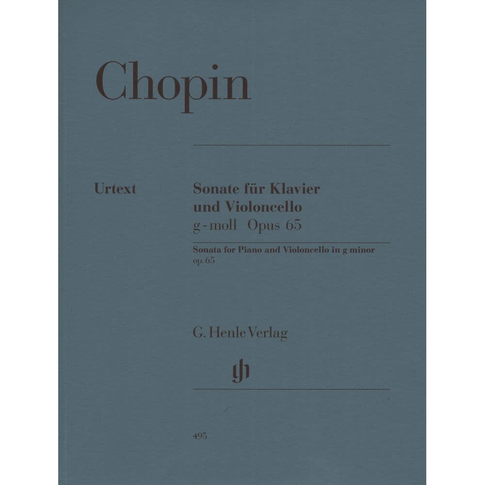 Cello Sonata in G Minor, Op 65 - Chopin, Frederic - Cello and Piano - edited by Kanngiesser - Henle