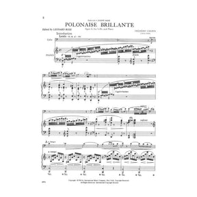 Polonaise Brillante, op 3 - Chopin, Frederic - Cello and Piano - edited by Rose - International Music Company