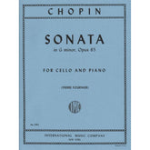 Cello Sonata in G Minor, Op 65 - Chopin, Frederic - Cello and Piano - edited by Fournier - International Music Company