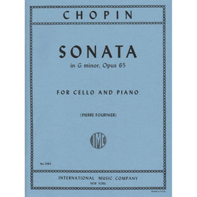Cello Sonata in G Minor, Op 65 - Chopin, Frederic - Cello and Piano - edited by Fournier - International Music Company