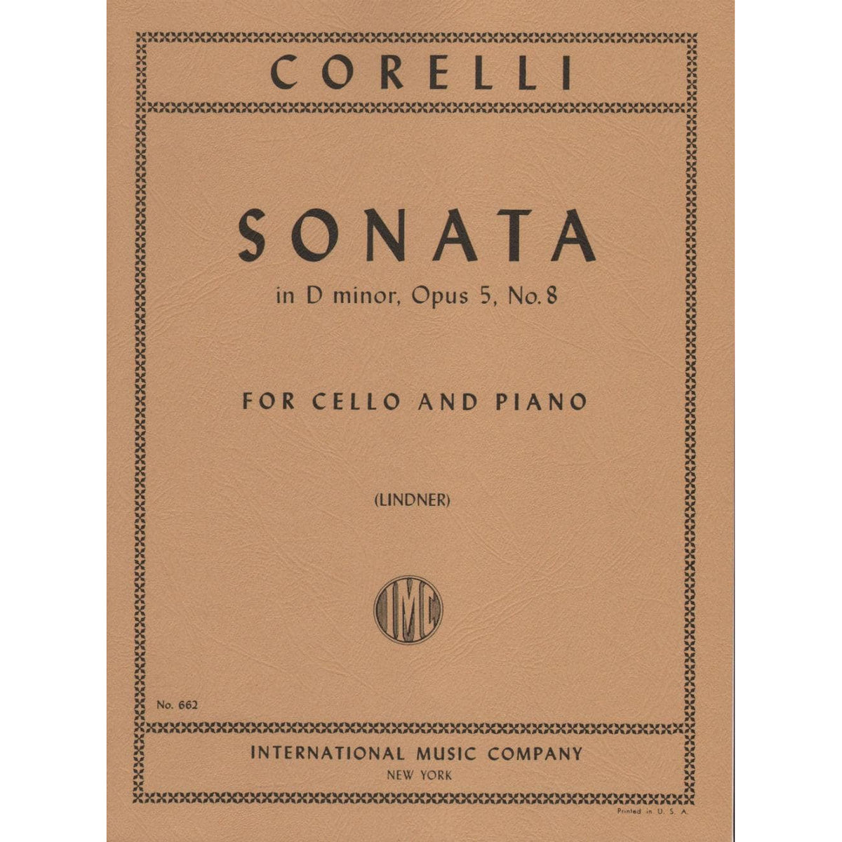 Corelli, Arcangelo - Sonata In D Minor Op 5 No 8 - International Edition