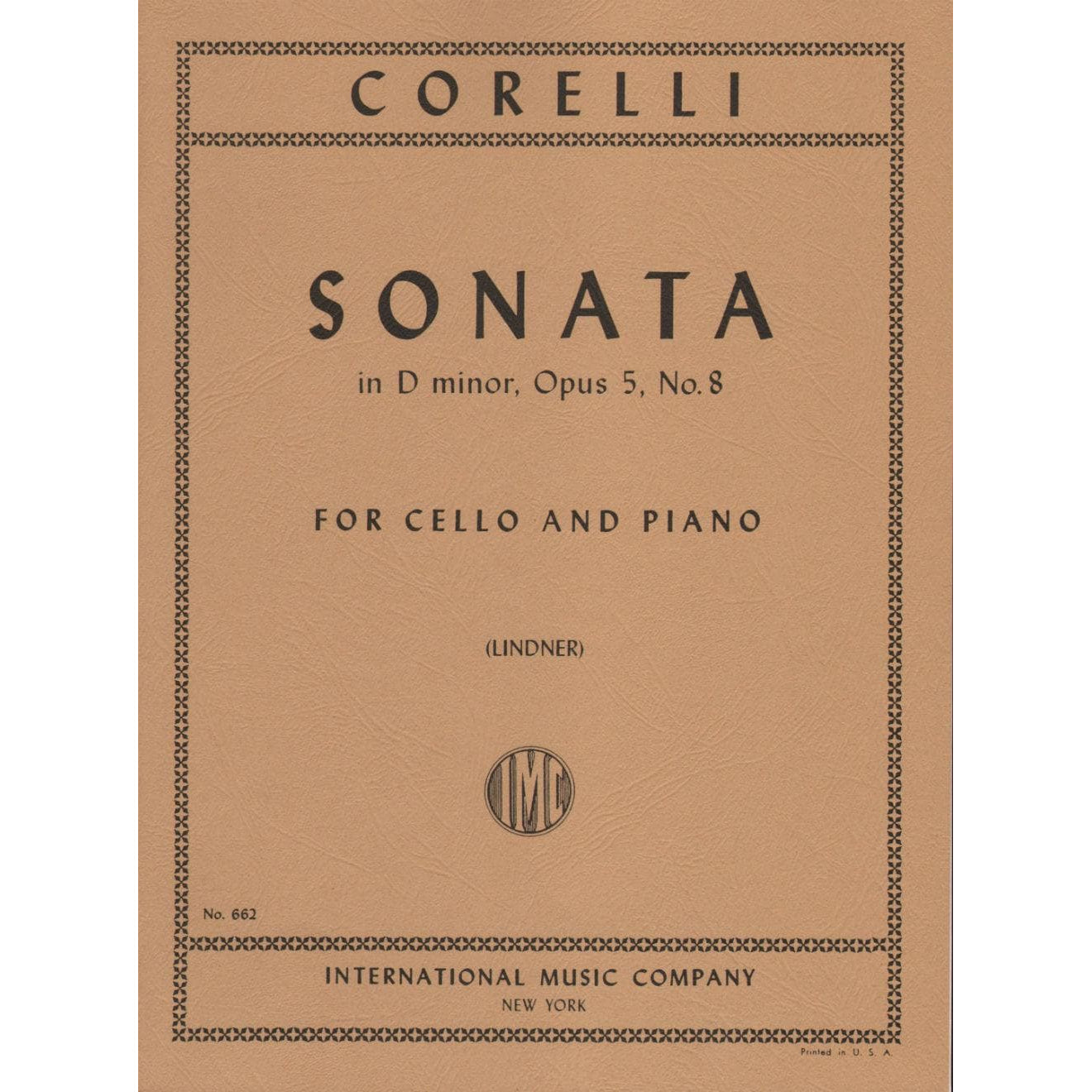 Corelli, Arcangelo - Sonata In D Minor Op 5 No 8 - International Edition