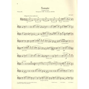 Franck, Cesar - Sonata in A Major - arranged for Cello and Piano - edited by Jost, Schilde, and Poltera - G Henle URTEXT