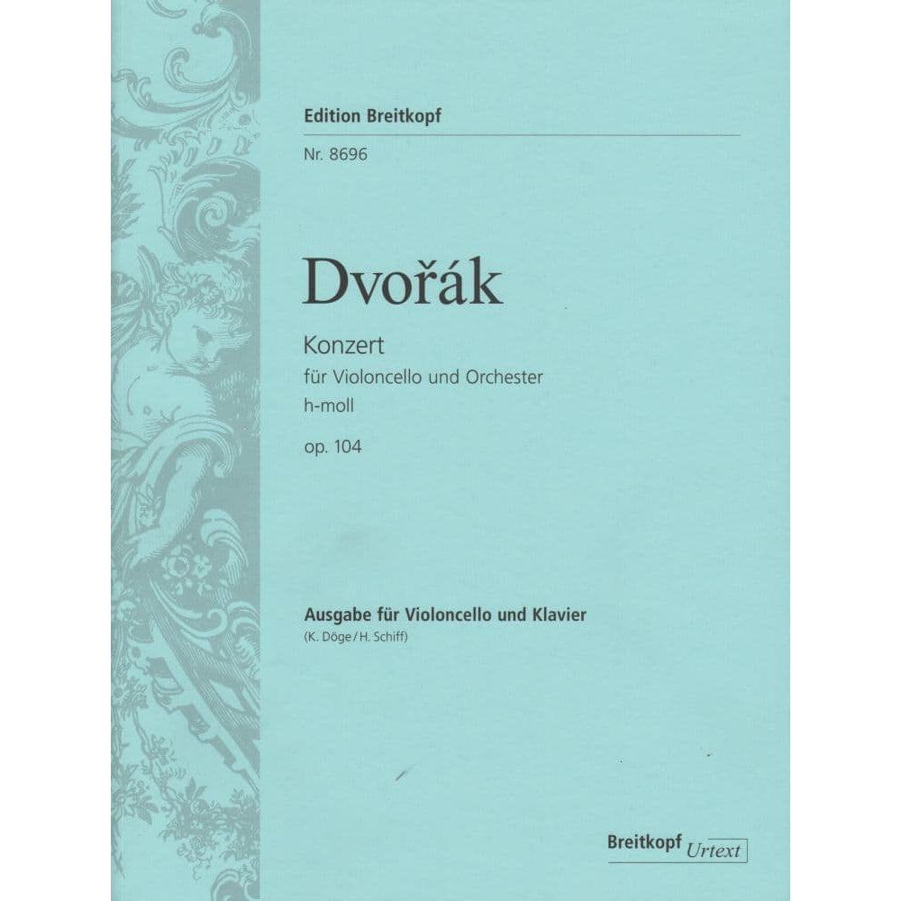 Dvorak, Antonin - Cello Concerto in B Minor, Op 104 - Cello and Piano - edited by Doge and Schiff - Breitkopf Edition