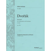 Dvorak, Antonin - Cello Concerto in B Minor, Op 104 - Cello and Piano - edited by Doge and Schiff - Breitkopf Edition