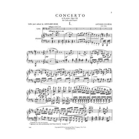 Dvorak, Antonin - Cello Concerto in B Minor, Op 104 - Cello and Piano - edited by Rose - International Music Company