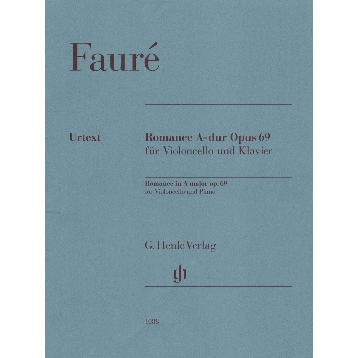 Faure, Gabriel - Romance, Op 69 - for Cello and Piano - G Henle Verlag