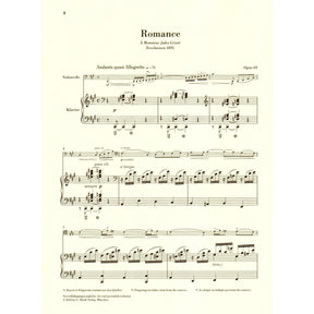 Faure, Gabriel - Romance, Op 69 - for Cello and Piano - G Henle Verlag