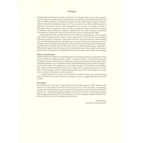 Goltermann, Georg - Romanze, Opus 17 - for Cello and Piano - edited by Fritz Zumkley - Edition Schott