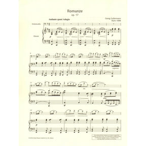 Goltermann, Georg - Romanze, Opus 17 - for Cello and Piano - edited by Fritz Zumkley - Edition Schott
