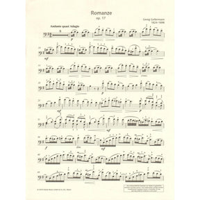 Goltermann, Georg - Romanze, Opus 17 - for Cello and Piano - edited by Fritz Zumkley - Edition Schott