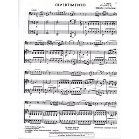 Haydn, Franz Joseph - Divertimento in D Major - Cello and Piano - edited by Gregor Piatigorsky - Elkan-Vogel Edition