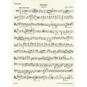 Brahms, Johannes - Sonata in E minor, Op 38 - for Cello and Piano - edited by Clive Brown, Kate Bennett Wadsworth, and Neal Peres Da Costa - Barenreiter URTEXT