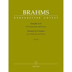 Brahms, Johannes - Sonata in F Major, Op 99 - for Cello and Piano - edited by Clive Brown, Kate Bennett Wadsworth, and Neal Peres Da Costa - Barenreiter URTEXT
