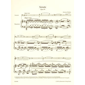 Brahms, Johannes - Sonata in F Major, Op 99 - for Cello and Piano - edited by Clive Brown, Kate Bennett Wadsworth, and Neal Peres Da Costa - Barenreiter URTEXT