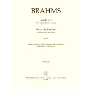 Brahms, Johannes - Sonata in F Major, Op 99 - for Cello and Piano - edited by Clive Brown, Kate Bennett Wadsworth, and Neal Peres Da Costa - Barenreiter URTEXT