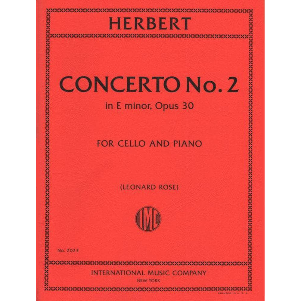Herbert, Victor - Concerto No 2 in e minor, Op 30 - Cello and Piano - edited by Leonard Rose - International Edition