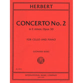 Herbert, Victor - Concerto No 2 in e minor, Op 30 - Cello and Piano - edited by Leonard Rose - International Edition