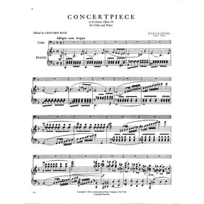 Klengel, Julius - Counterpiece in d minor, Op 10 - Cello and Piano - edited by Leonard Rose - International Music Co