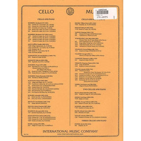 Klengel, Julius - Counterpiece in d minor, Op 10 - Cello and Piano - edited by Leonard Rose - International Music Co