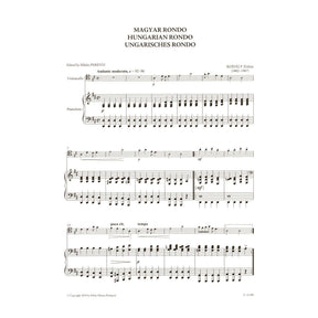 Kodaly, Zoltan - Hungarian (Magyar) Rondo - for Cello and Piano - edited by Elso Kiadas - Editio Musica Budapest