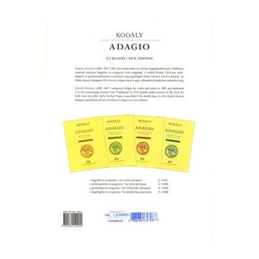 Kodaly, Zoltan - Hungarian (Magyar) Rondo - for Cello and Piano - edited by Elso Kiadas - Editio Musica Budapest