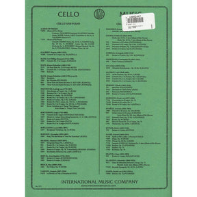 Lalo, Edouard - Concerto in d minor - Cello and Piano - edited by Leonard Rose - International Music Co