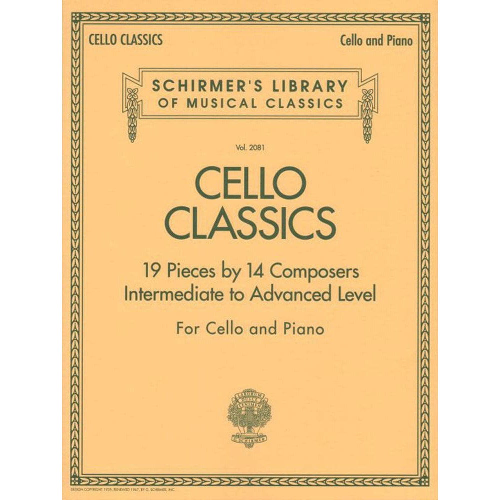 Cello Classics: 16 Pieces by 14 Composers - Schirmer Edition