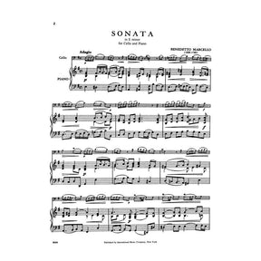 Marcello, Benedetto - Sonata No 2 in e minor - Cello and Piano - edited by Carl Schroeder - International Music Co