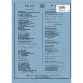 Paganini, Niccolò - Variations on One String on a Theme by Rossini ("Moses") - Cello and Piano - edited by Pierre Fournier - Published by International Music Company