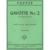 Popper, David - Gavotte No 2 In D Major Op 23 - for Cello and Piano - edited by Leonard Rose - International Music Co