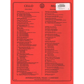 Popper, David - Spinning Song, Op 55, No1 - for Cello and Piano - International Music Co