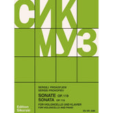 Prokofiev, Sergey - Cello Sonata in C Major, Op 119 - for Cello and Piano - edited by Rostropovich - Sikorski
