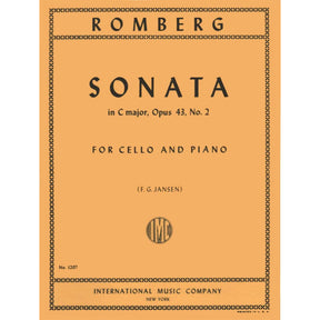 Romberg, Bernhard - Cello Sonata in C Major, Op 43 No 2 - for Cello and Piano - edited by F G Jansen - International Music Company