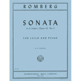 Romberg, Bernhard - Cello Sonata in G Major, Op 43 No 3 - for Cello and Piano - edited by F G Jansen - International Music Company