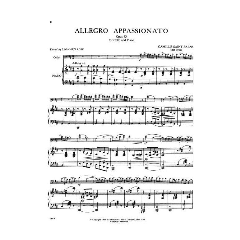Saint Saens Allegro Appassionato Rose - SharMusic