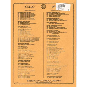 Saint-Saens, Camille - Allegro Appassionato Op 43 For Cello and Piano Edited by Leonard Rose Published by International Music Company